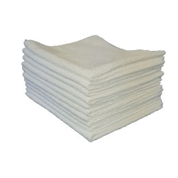 Microfibres petit prix blanches - Lot de 10