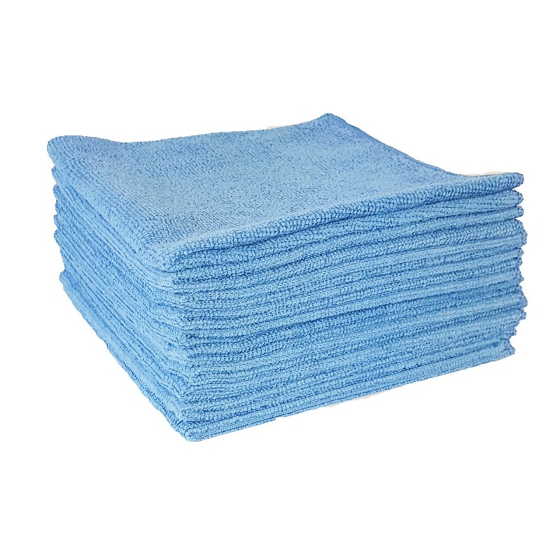 10er Set Coton Chiffons pour Essuyer la Vaisselle Secs 50x70cm Blau-Kariert