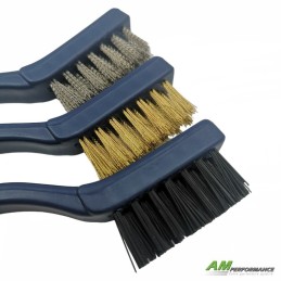 Lot de 30 brosses métalliques en laiton, 3 formes (tige 3 mm) - Wood, Tools  & Deco