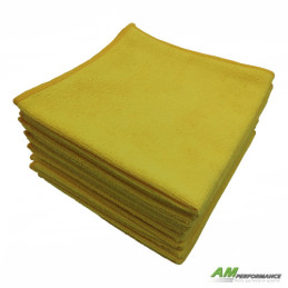 Microfibres petit prix jaunes - lot de 10
