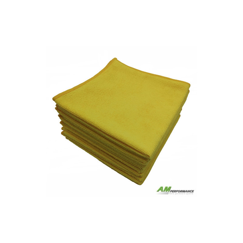 Microfibres petit prix jaunes - lot de 10