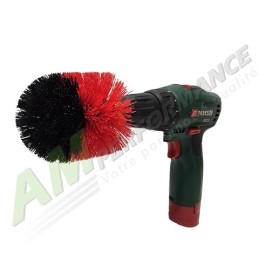 Drill Brush® ronde dure rouge