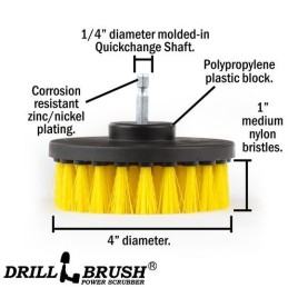 Drill Brush® médium jaune 8 cm