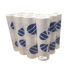  Lot de 250 tapis de voiture jetables en papier blanc avec pieds  bleus imprimés